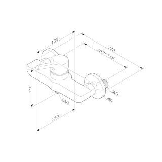 Смеситель Am.Pm X-JOY S F85B20022 для душа